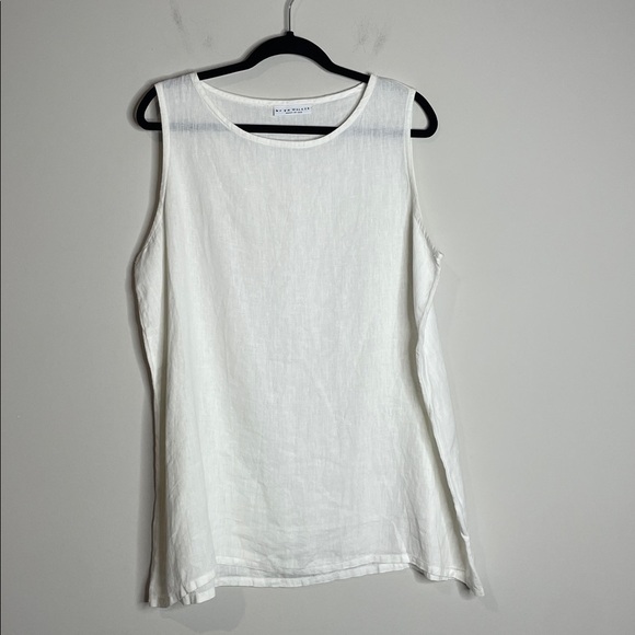 Bryn Walker | Women’s 100% Linen White Sleeveless Top Size Medium - Picture 1 of 5